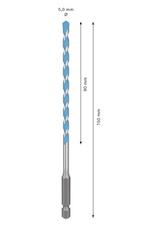 Vrták EXPERT HEX-9 Multi Construction, 5 × 90 × 150 mm