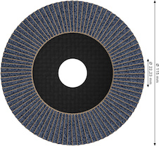 Lamelový brusný kotouč PRO X571, lomené provedení, 115 mm, G80