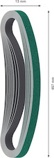 Brusný pás PRO Y580, 13 × 457 mm, G40, 10 ks