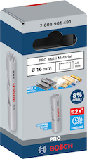 Děrovka PRO Multi Material, 16 mm, se závitem