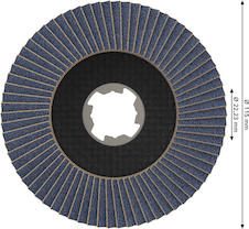 Lamelový brusný kotouč PRO X571, lomené provedení, 115 mm, G40, X-Lock