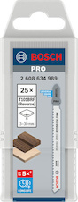 Pilový plátek s obrácenými zuby pro přímočaré pily PRO Hardwood clean reverse T101BRF, 100 mm, 25 ks