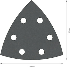 Brusný papír PRO F355, 93 mm, G400, 5 ks