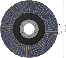 Lamelový brusný kotouč X451, 115 × 22,23 mm, G40, T27, 60 ks