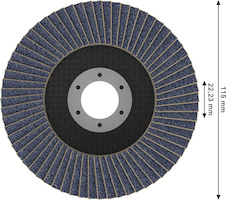 Lamelový brusný kotouč X451, 115 × 22,23 mm, G60, T27, 60 ks