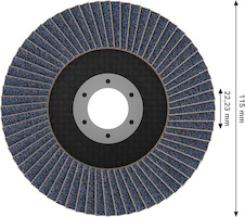 Lamelový brusný kotouč X451, 115 × 22,23 mm, G60, T27, 15 ks