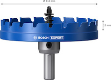 Děrovka s adaptérem EXPERT Sheet Metal 110 × 5 mm