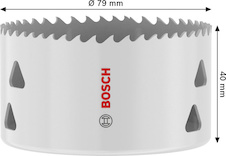Děrovka se závitem Multi Material, 79 × 40 mm