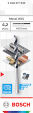 Vrták do kovu Metal HSS, 4,2 × 43 × 75 mm, stopka CYL