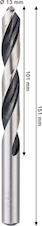 Vrták do kovu Metal HSS, 13 × 101 × 151 mm, stopka CYL