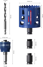 Sada děrovek EXPERT Multi Material Power Change Plus, 68 × 60 mm