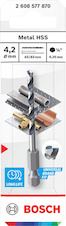 Vrták do kovu Metal HSS, 4,2 × 43 × 83 mm, zúžená stopka HEX ¼"