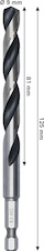 Vrták do kovu Metal HSS, 9 × 81 × 125 mm, zúžená stopka HEX ¼"