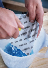 EXPERT W480 Web 1/4 ruční brusná síť, 115 × 140 mm, G240
