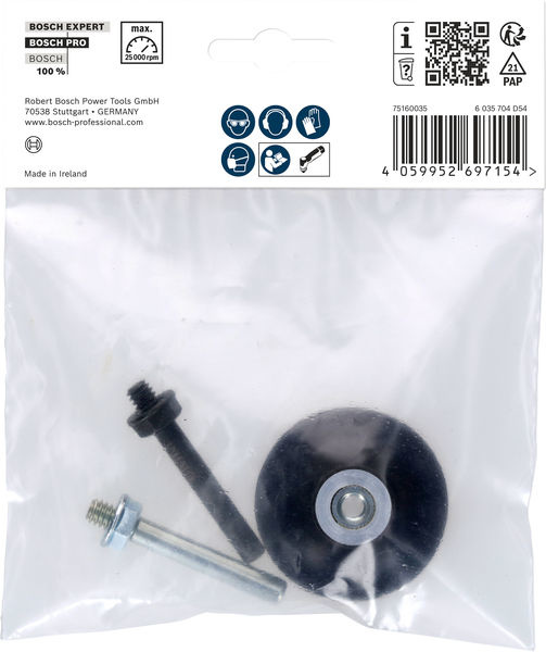 Podložný talíř PRO pro rotační brusky, stopka 6 mm, 50 mm