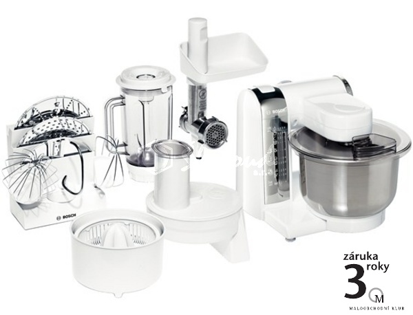 MUM48CR2 Kuchyňský robot - bílá/stříbrná  - MUM48CR2 Kuchyňský robot - bílá/stříbrná 