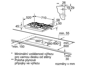 BOSCH PPQ 716B21E plynová varná deska