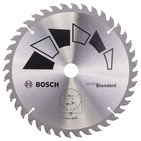Pilový kotouč STANDARD D = 190 mm; Otvor = 20 mm; Počet zubů = 40