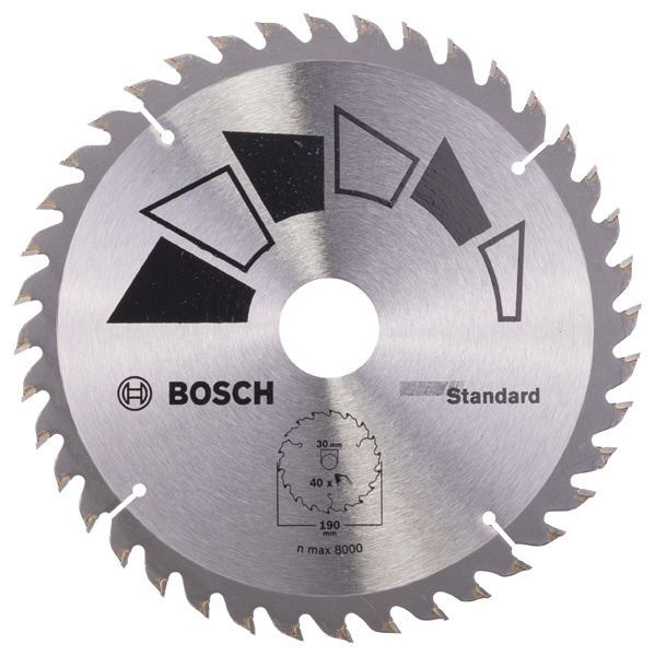 Pilový kotouč STANDARD D = 190 mm; Otvor = 30 mm; Počet zubů = 40