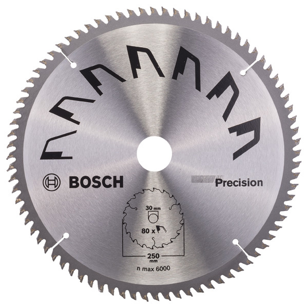 Pilový kotouč PRECISION D = 250 mm; Otvor = 30 mm; Počet zubů = 80