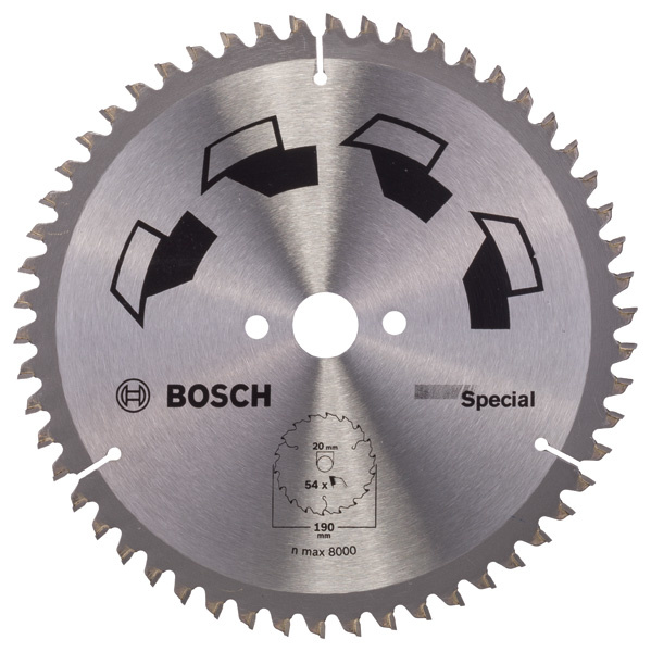 Pilový kotouč SPECIAL D = 190 mm; Otvor = 20 mm; Počet zubů = 54