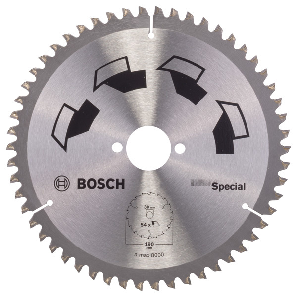Pilový kotouč SPECIAL D = 190 mm; Otvor = 30 mm; Počet zubů = 54
