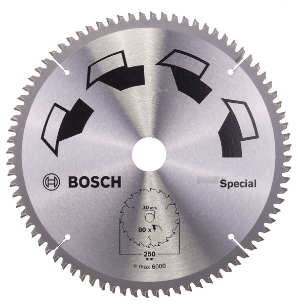 Pilový kotouč SPECIAL D = 250 mm; Otvor = 30 mm; Počet zubů = 80