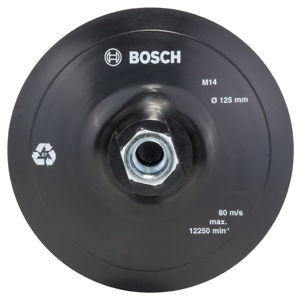 Pryžová brusná deska pro úhlové brusky, suchý zip, 125 mm