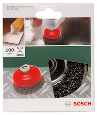 Hrncovitý kartáč pro úhlové a přímé brusky – zvlněný drát, 100 mm
