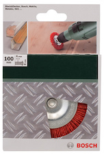 Kotoučové kartáče pro vrtačky – nylonový drát s korundovým brusivem K80, 100 mm