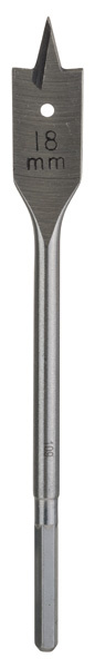 Plochý frézovací vrták, šestihran D = 18,0 mm; L = 160 mm