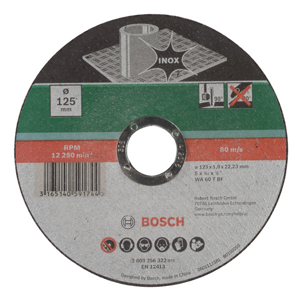 Dělicí kotouč rovný, nerezová ocel (Inox) D = 125 mm; Tloušťka = 1,0 mm