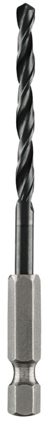 Spirálový vrták do kovu HSS-R, DIN 338 se 1/4" šestihrannou stopkou D = 4,0 mm; L = 87 mm