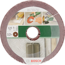 12dílná sada fíbrových brusných kotoučů pro úhlové brusky, korund D = 125 mm; G = 36–100; 12 ks