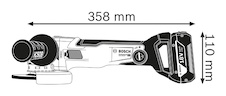 Akumulátorová úhlová bruska s X-LOCK GWX 18V-10 C