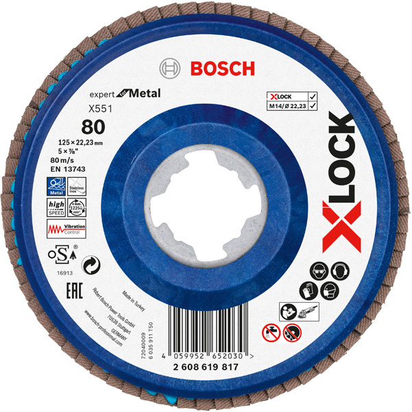 Lamelový brusný kotouč X551 Expert for Metal s upínáním X-LOCK
