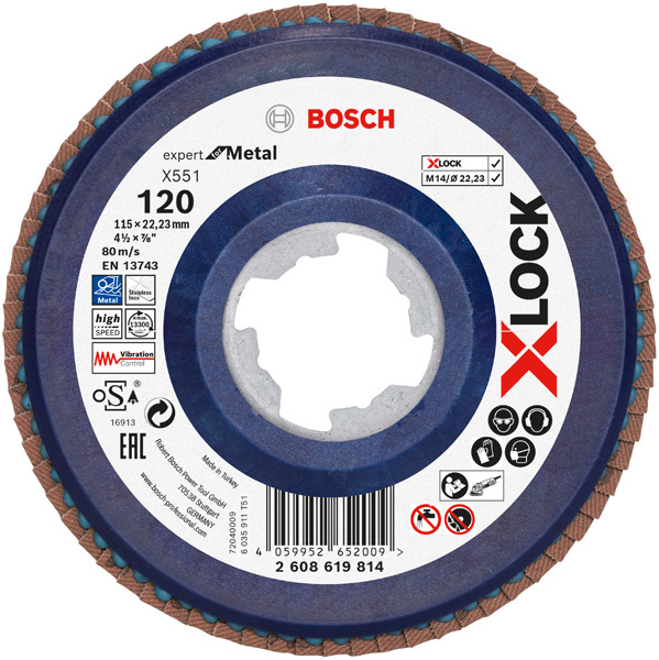 Lamelový brusný kotouč X551 Expert for Metal s upínáním X-LOCK