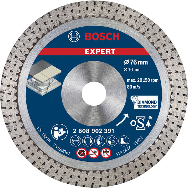 Diamantový řezací kotouč EXPERT Hard Ceramic 76 mm 76 × 1,5 × 10 mm