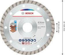 Diamantový řezací kotouč Multi Material turbo, 125 x 22,23 x 7 mm