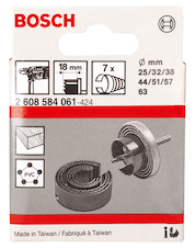 Sada děrovek 25–63 mm, 7 kusů