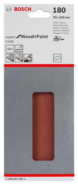 Brusný papír C430, balení 10 ks