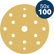 Brusný papír EXPERT C470 s více otvory pro excentrické brusky 150 mm, G100, 50 ks