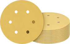 Sada brusných papírů EXPERT C470 pro excentrické brusky, 150 mm, 6 otvorů, G10 × 60/10 × 80/10 × 120/10 × 180/10 × 240, 50 ks