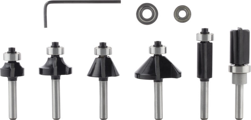 Sada ohraňovacích fréz PRO, stopka 6 mm, 6 ks