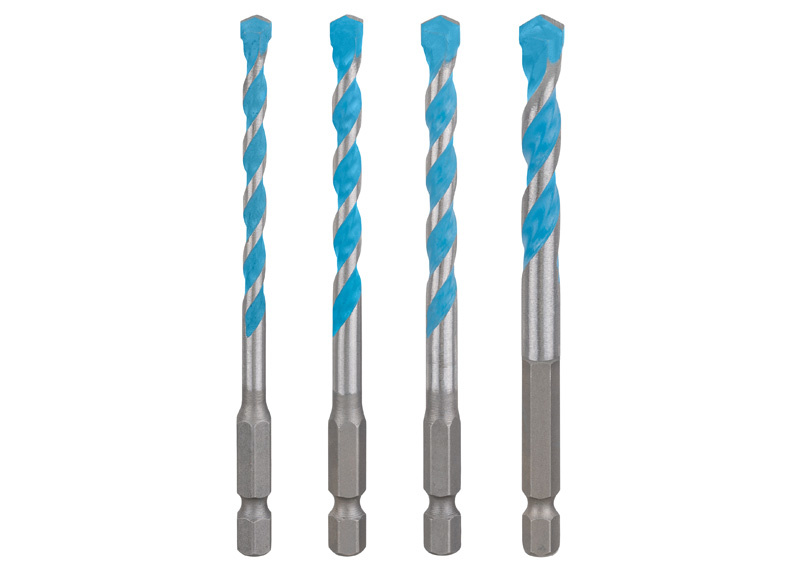 Sada vrtáků EXPERT HEX-9 Multi Construction, 5,5 × 60 × 100; 6 × 60 × 100; 7 × 60 × 100; 8 × 50 × 100 mm, 4 ks