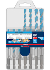 Sada vrtáků EXPERT HEX-9 Multi Construction, 5 × 50 × 100; 5,5 × 60 × 100; 5 × 60 × 100; 6 × 90 × 150; 7 × 90 × 150; 8 × 90 × 150; 10 × 90 × 150 mm, 7 ks