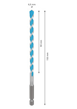 Vrták EXPERT HEX-9 Multi Construction, 6,5 × 90 × 150