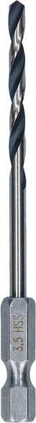 Spirálový vrták HSS PointTeQ Hex 3,5 mm