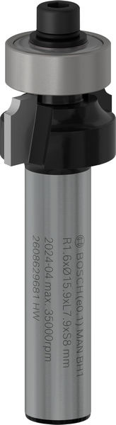 Zaoblovací fréza PRO, R 1,6, stopka 8 mm