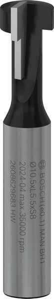 Frézana cylindrické drážky PRO Keyhole, R 10,5 × Ø 6,6, stopka 8 mm
